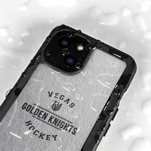 NHL Vegas Golden Knights Black Text iPhone 15 Waterproof Case