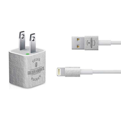 NHL Vegas Golden Knights Black Text iPhone Charger (5W USB) Skin