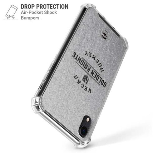 NHL Vegas Golden Knights Black Text iPhone XR Clear Case