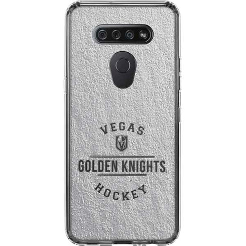 NHL Vegas Golden Knights Black Text LG K51/Q51 Clear Case