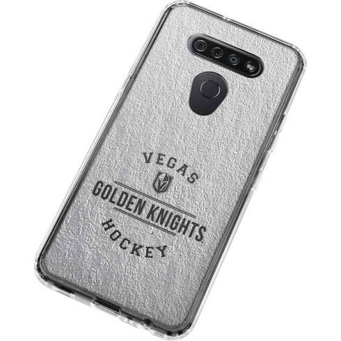 NHL Vegas Golden Knights Black Text LG K51/Q51 Clear Case