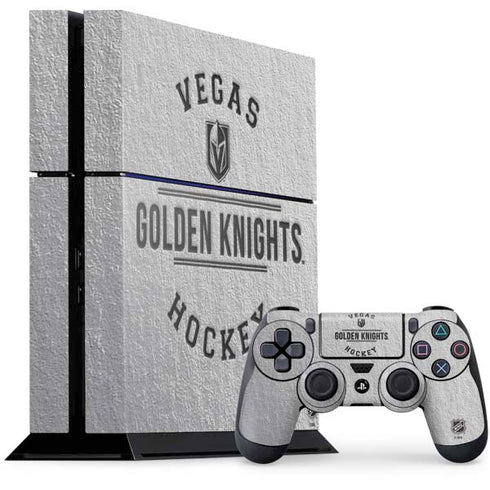 NHL Vegas Golden Knights Black Text PS4 Console and Controller Bundle Skin