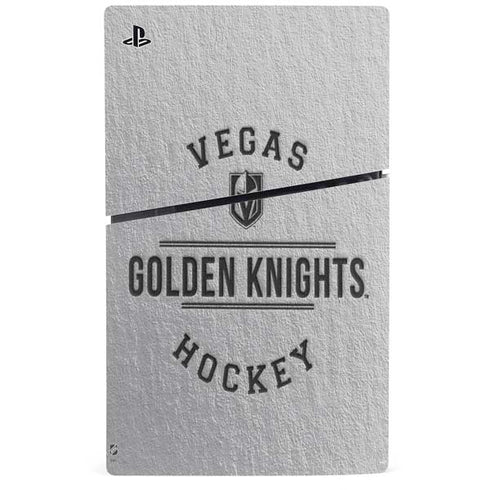NHL Vegas Golden Knights Black Text PS5 Slim Disk Console Skin