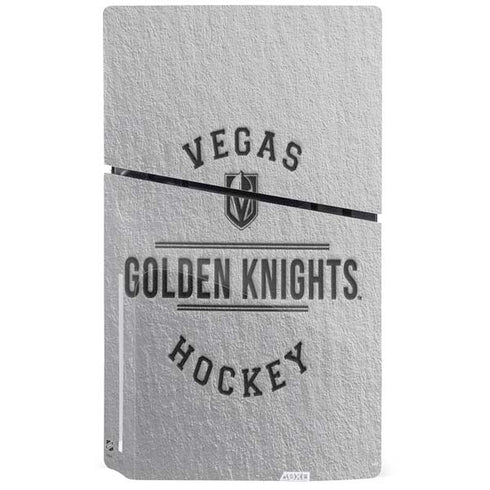 NHL Vegas Golden Knights Black Text PS5 Slim Disk Console Skin