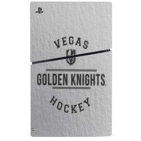 NHL Vegas Golden Knights Black Text PS5 Slim Digital Edition Console Skin
