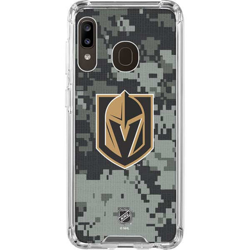 NHL Vegas Golden Knights Camo Galaxy A30 Clear Case