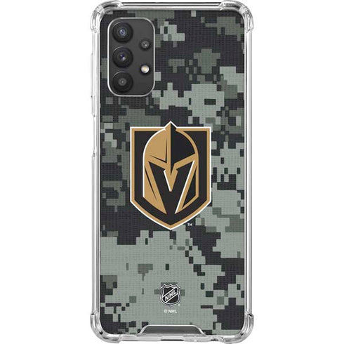 NHL Vegas Golden Knights Camo Galaxy A32 5G Clear Case