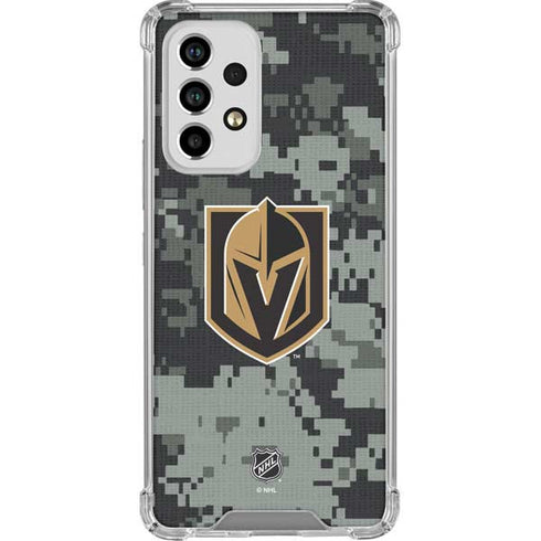 NHL Vegas Golden Knights Camo Galaxy A53 5G Clear Case