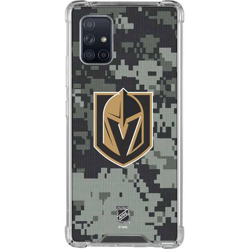 NHL Vegas Golden Knights Camo Galaxy A71 5G Clear Case