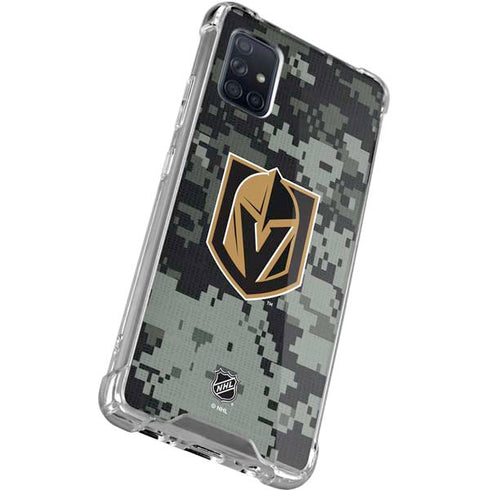 NHL Vegas Golden Knights Camo Galaxy A71 5G Clear Case