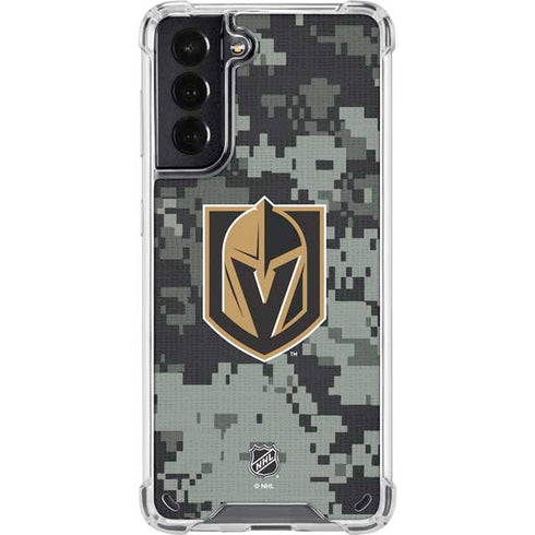 NHL Vegas Golden Knights Camo Galaxy S21 5G Clear Case