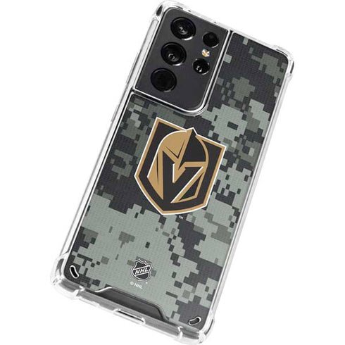 NHL Vegas Golden Knights Camo Galaxy S21 Ultra 5G Clear Case