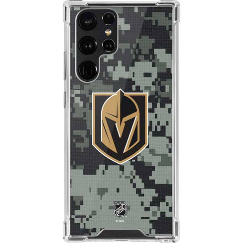 NHL Vegas Golden Knights Camo Galaxy S22 Ultra Clear Case