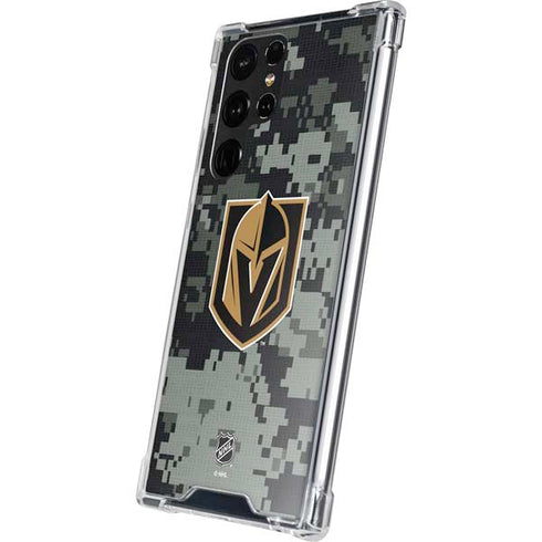 NHL Vegas Golden Knights Camo Galaxy S22 Ultra Clear Case