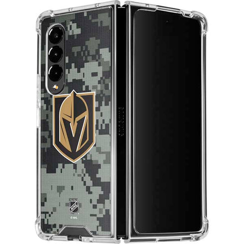 NHL Vegas Golden Knights Camo Galaxy Z Fold4 5G Clear Case