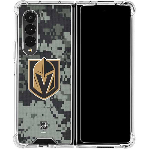NHL Vegas Golden Knights Camo Galaxy Z Fold4 5G Clear Case
