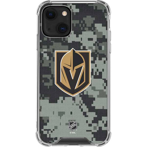 NHL Vegas Golden Knights Camo iPhone 14 Plus Clear Case