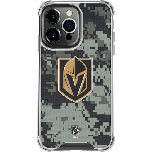NHL Vegas Golden Knights Camo iPhone 15 Pro Clear Case