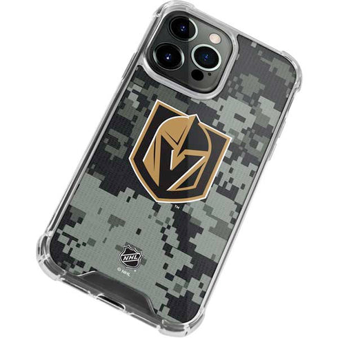 NHL Vegas Golden Knights Camo iPhone 15 Pro Clear Case