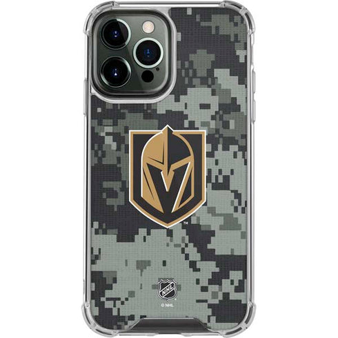 NHL Vegas Golden Knights Camo iPhone 14 Pro Max Clear Case