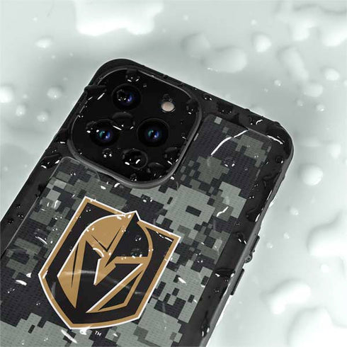 NHL Vegas Golden Knights Camo iPhone 14 Pro Max Waterproof Case