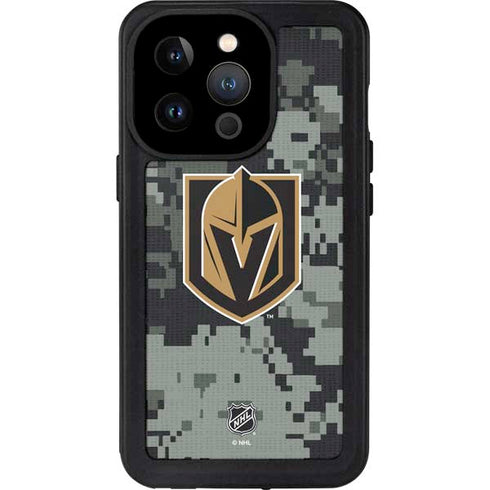 NHL Vegas Golden Knights Camo iPhone 14 Pro Waterproof Case