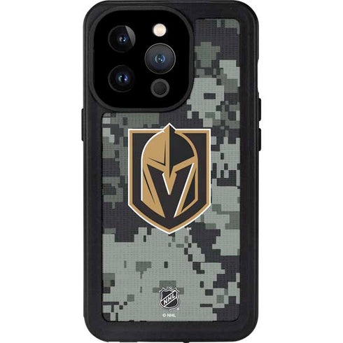 NHL Vegas Golden Knights Camo iPhone 15 Pro Waterproof Case