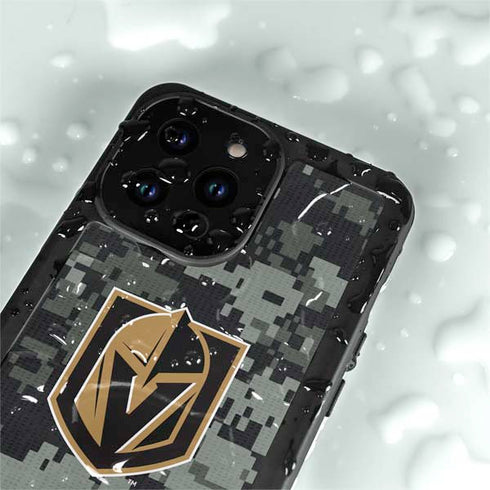 NHL Vegas Golden Knights Camo iPhone 15 Pro Waterproof Case