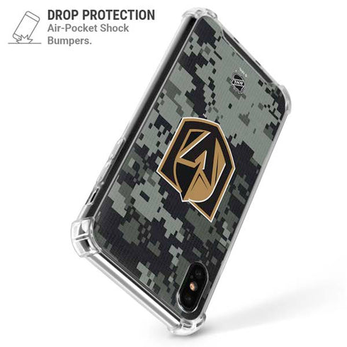 NHL Vegas Golden Knights Camo iPhone XS Max Clear Case