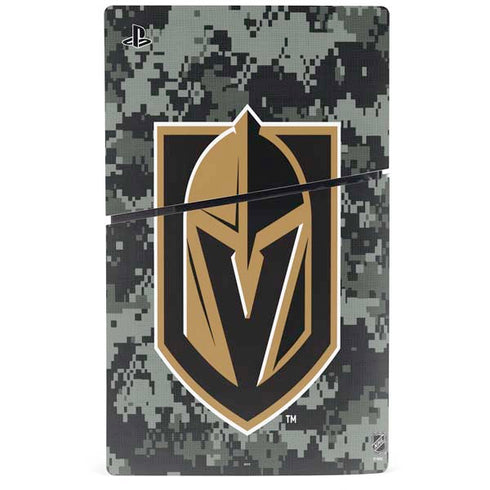 NHL Vegas Golden Knights Camo PS5 Slim Disk Console Skin