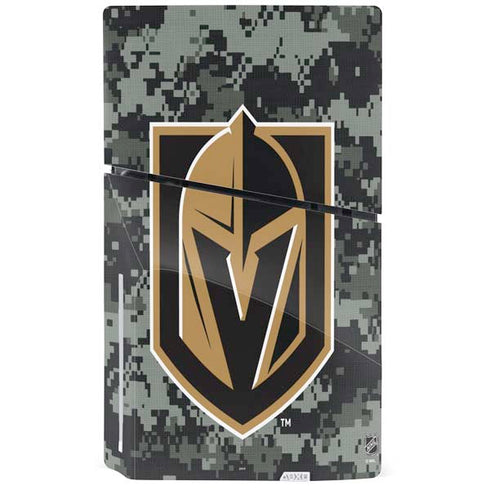NHL Vegas Golden Knights Camo PS5 Slim Disk Console Skin