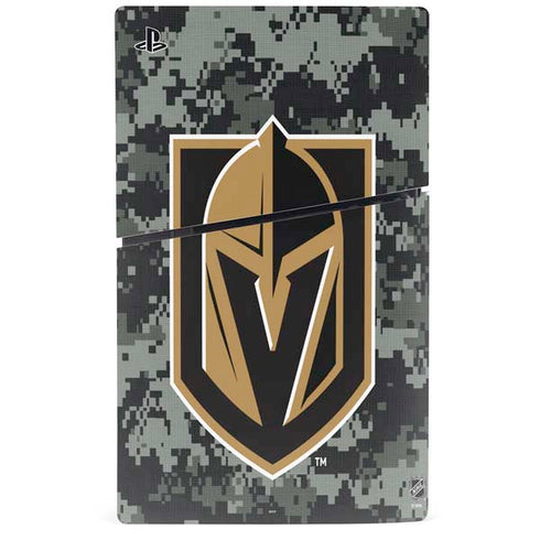 NHL Vegas Golden Knights Camo PS5 Slim Digital Edition Bundle Skin