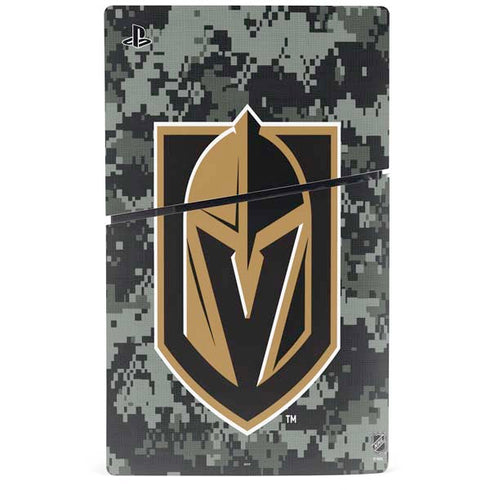 NHL Vegas Golden Knights Camo PS5 Slim Digital Edition Console Skin