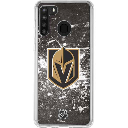 NHL Vegas Golden Knights Frozen Galaxy A21 Clear Case