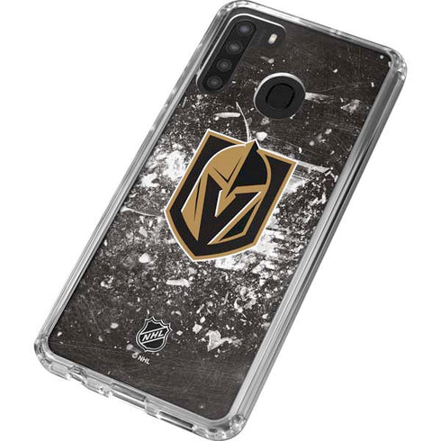 NHL Vegas Golden Knights Frozen Galaxy A21 Clear Case