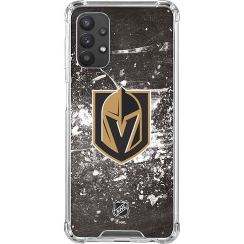 NHL Vegas Golden Knights Frozen Galaxy A32 5G Clear Case