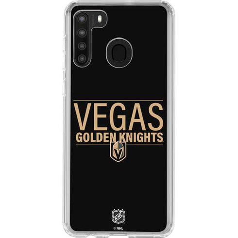 NHL Vegas Golden Knights Lineup Galaxy A21 Clear Case