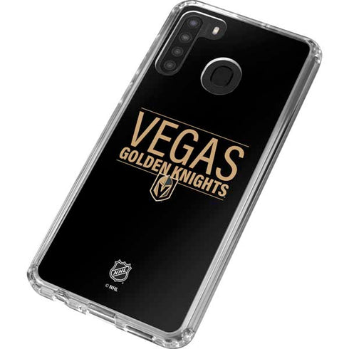 NHL Vegas Golden Knights Lineup Galaxy A21 Clear Case