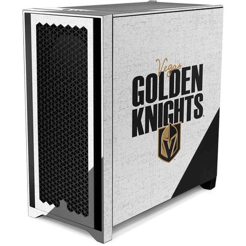 NHL Vegas Golden Knights Script Corsair 4000D Tempered Glass Mid-Tower ATX Case Skin