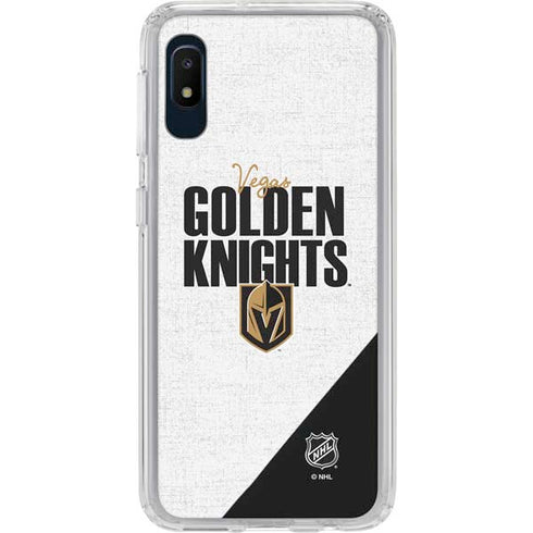 NHL Vegas Golden Knights Script Galaxy A10e Clear Case