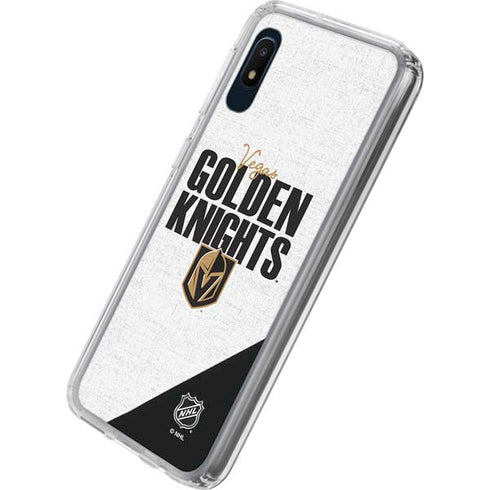 NHL Vegas Golden Knights Script Galaxy A10e Clear Case