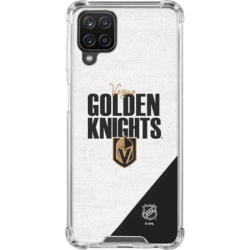 NHL Vegas Golden Knights Script Galaxy A12 Clear Case