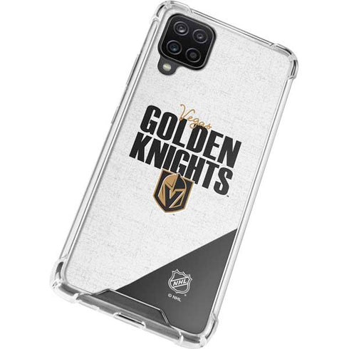NHL Vegas Golden Knights Script Galaxy A12 Clear Case