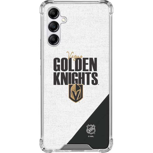 NHL Vegas Golden Knights Script Galaxy A14 5G Clear Case