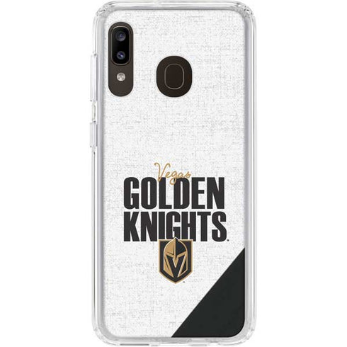 NHL Vegas Golden Knights Script Galaxy A20 Clear Case