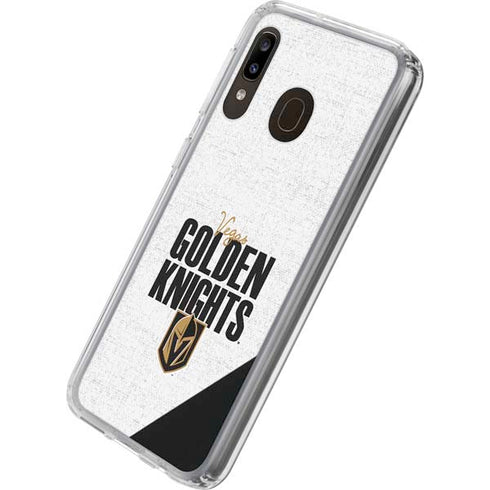 NHL Vegas Golden Knights Script Galaxy A20 Clear Case