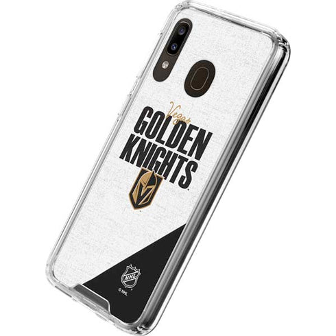 NHL Vegas Golden Knights Script Galaxy A30 Clear Case