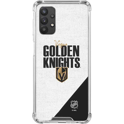 NHL Vegas Golden Knights Script Galaxy A32 5G Clear Case