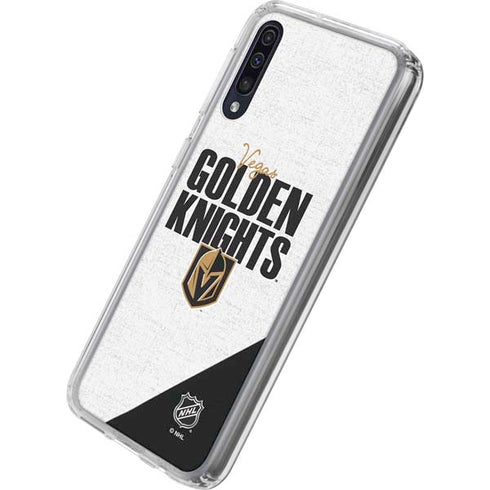 NHL Vegas Golden Knights Script Galaxy A50 Clear Case