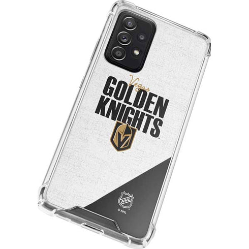 NHL Vegas Golden Knights Script Galaxy A52 5G Clear Case